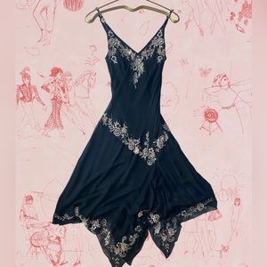 Silk 90s beaded Cachè gown